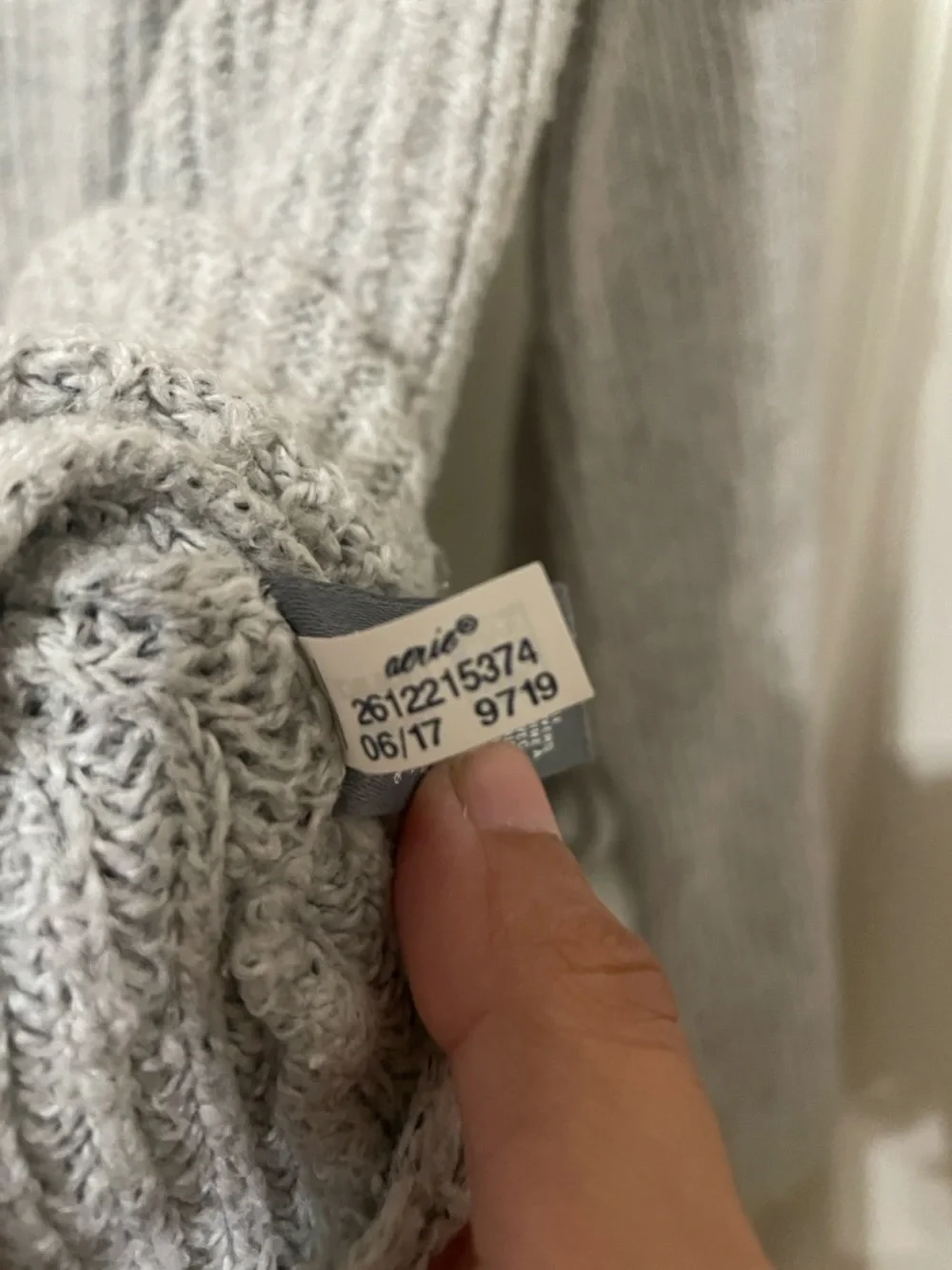 Aerie Heather Gray Ribbed Oversized Tunic Sweater - XL